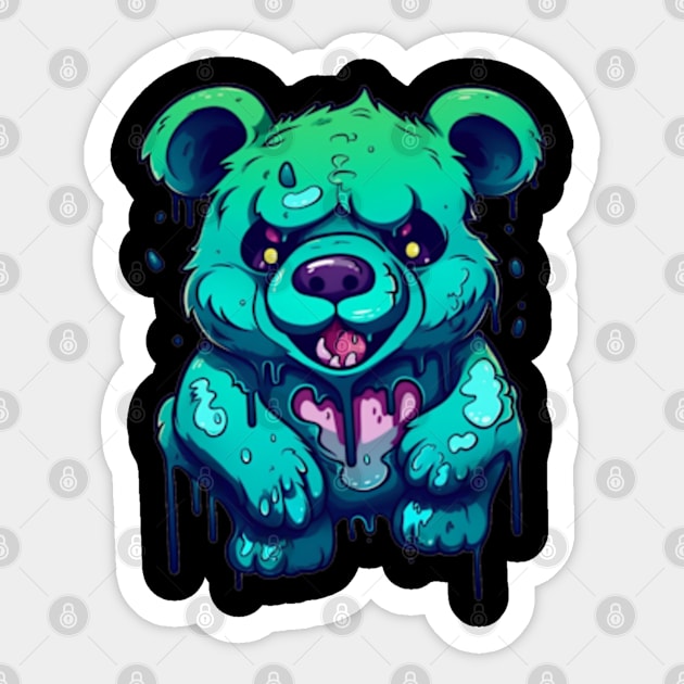 Grunge Teddy Bear Sticker by WyldbyDesign